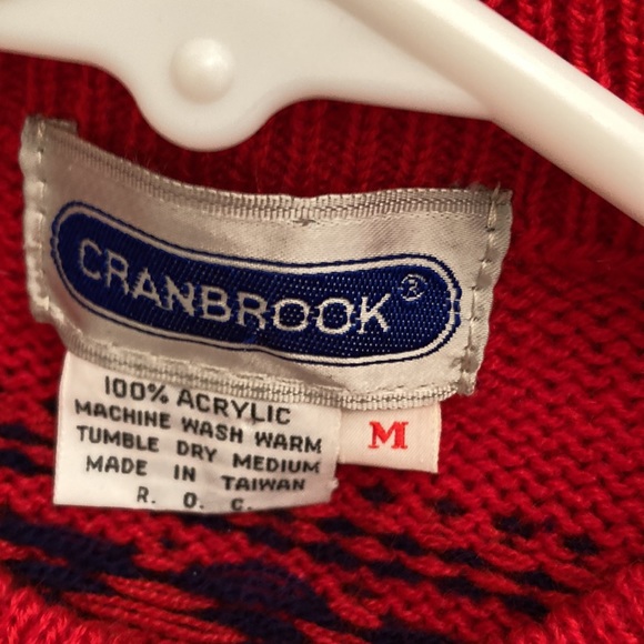 Vintage Cranbrook reindeer sweater size medium - Picture 5 of 6